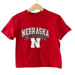 Nebraska Cornhuskers Crewneck T-shirt - Red - XS or 4/5